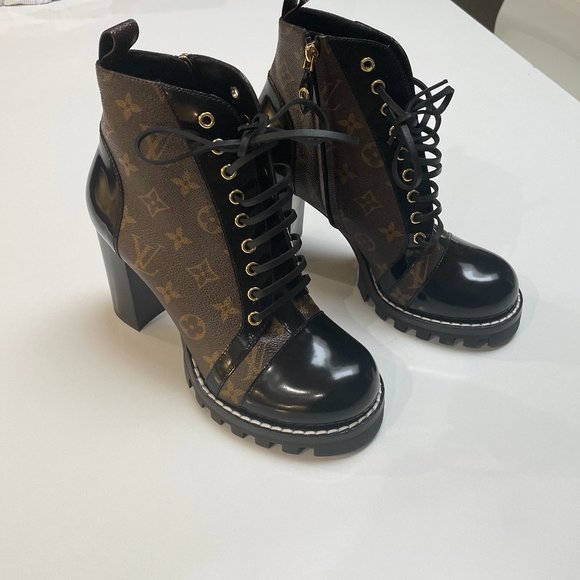 Star Trail Ankle Boot, Louis Vuitton, (NEVER WORN) Brown/ Black/ Gold, SIZE 41